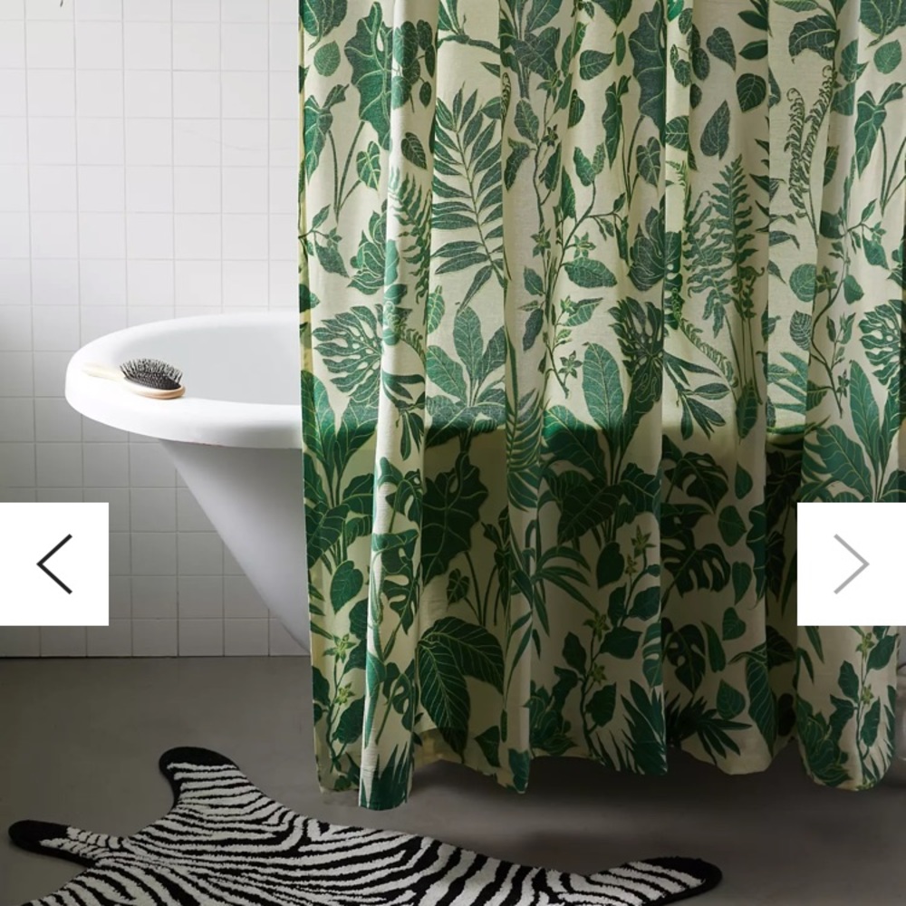 Allover jungle shower curtain